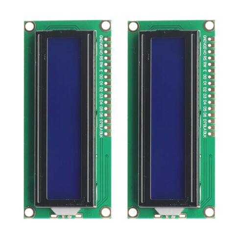 2PCS HD44780 1602 16x2 16 * 2 حرف 1602 وحدة عرض شاشة عرض LCD LCM Blue Blacklight in Saudi Arabia