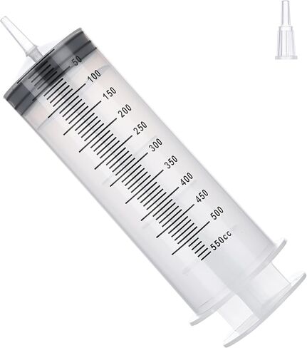 300mL Syringe for Liquid - Large Plastic Syringe with Tip Adapter for Scientific Labs, Oil Transfer, Plant Watering & Refilling in Saudi Arabia