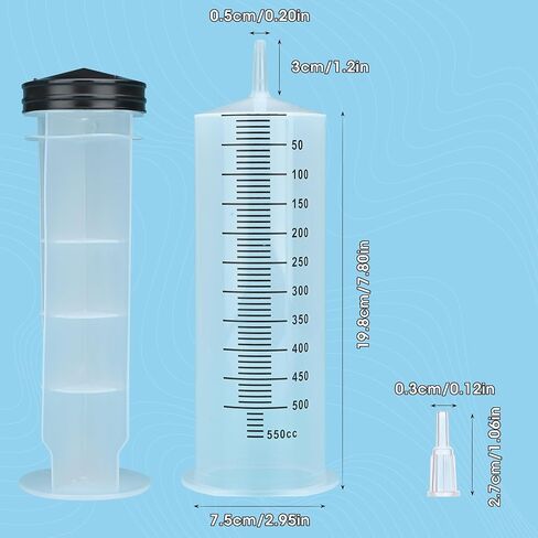 300mL Syringe for Liquid - Large Plastic Syringe with Tip Adapter for Scientific Labs, Oil Transfer, Plant Watering & Refilling in Saudi Arabia
