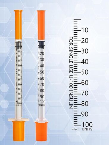 20 Pack 1ml Disposable Syringe, 31G 1cc 1/4 Inch (6mm) Lab Supplies Syringes, Individually Wrapped in Kuwait