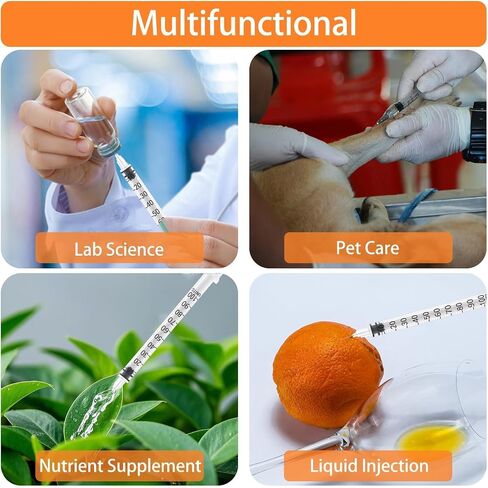 20 Pack 1ml Disposable Syringe, 31G 1cc 1/4 Inch (6mm) Lab Supplies Syringes, Individually Wrapped in Kuwait