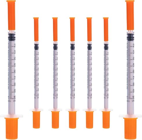 20 Pack 1ml Disposable Syringe, 31G 1cc 1/4 Inch (6mm) Lab Supplies Syringes, Individually Wrapped in Kuwait