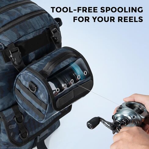 KastKing BaitSpace Line Management Bag, Fishing Line Storage Bag with Water Resistant Nylon, Clear View Window, Removable Divider for Up to 10 Spools, Tangle-free Leader Line Holder in Saudi Arabia
