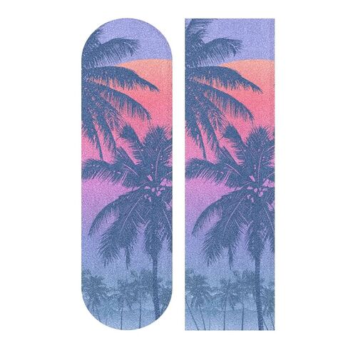 ALAZA Tropical Sunrise Palm Trees Skateboard Grip Tape Sheets 44"X 10" Graphic Longboard Griptape Bubble Free Anti-Slip Scooter Deck Sand Paper for Rollerboard in Kuwait