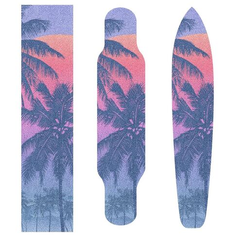 ALAZA Tropical Sunrise Palm Trees Skateboard Grip Tape Sheets 44"X 10" Graphic Longboard Griptape Bubble Free Anti-Slip Scooter Deck Sand Paper for Rollerboard in Kuwait