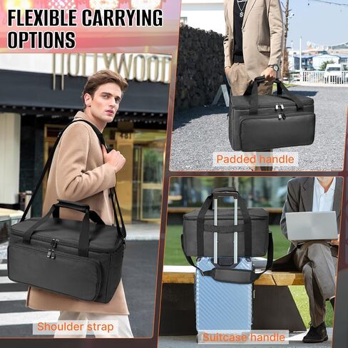 ORKELS 3/8'' Padded Stage Lighting Bag – Fits 4 Par Lights, Spotlights – Storage Bag with Fluorescent Lining, Dividers, Adjustable Straps & Accessory Pockets (4 Par Lights Case) in Saudi Arabia