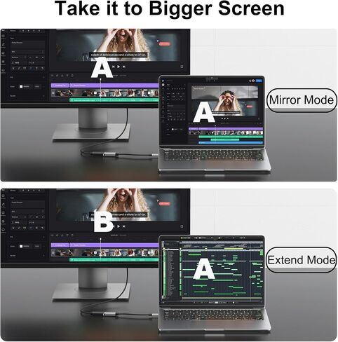 USB C to HDMI 2.1 Adapter, Support 8K@60Hz and 4K 120Hz, Dynamic HDR, Thunderbolt 3/4/5, USB 4 Port, Type C to HDMI Adapter for MacBook Pro/Air, XPS, ThinkPad, iPhone 15/16 Series in Kuwait