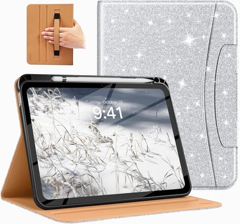 Moko for New iPad (A16) Case 11th Generation 11 بوصة 2025 ، iPad 10 Gen Case 10.9 "2022 مع حامل قلم رصاص وجيب ، غطاء من الورقة الجلدية المتميزة ، زوايا عرض متعددة ، أسود in Kuwait
