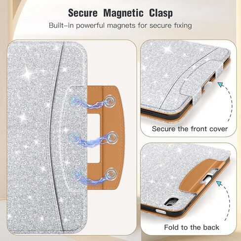 Moko for New iPad (A16) Case 11th Generation 11 بوصة 2025 ، iPad 10 Gen Case 10.9 "2022 مع حامل قلم رصاص وجيب ، غطاء من الورقة الجلدية المتميزة ، زوايا عرض متعددة ، أسود in Kuwait