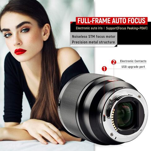 VILTROX 85mm f1.4 Pro FE Lens, AF 85mm f/1.4 FE for Sony E-Mount, Portrait Lens for Sony FE a7iv a7c ii a7rv a9iii zve1 fx3 ev-e10 ii a6700 a6600 in Saudi Arabia