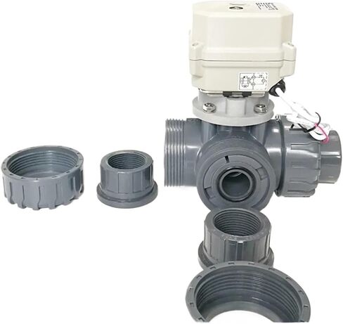 DN50 3-Way Electric Motorized Valve 2" U-PVC True Union End Automatic Control Valve for water treatment closing time 12 seconds(NPT_110V TO 230V_CR301) in Saudi Arabia