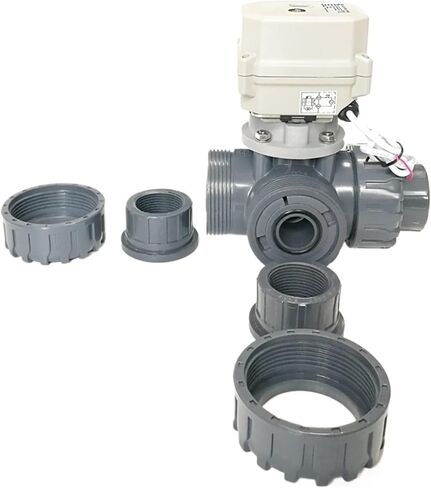 DN50 3-Way Electric Motorized Valve 2" U-PVC True Union End Automatic Control Valve for water treatment closing time 12 seconds(NPT_110V TO 230V_CR301) in Saudi Arabia