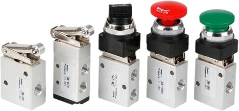 Pneumatic 3 way air Manual Mechanical valve 1/4 inch JM-05/06/06A/07/07A Rotary type hand control valves Knob/Button/Roller(JM-05) in Saudi Arabia