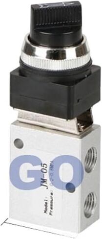 Pneumatic 3 way air Manual Mechanical valve 1/4 inch JM-05/06/06A/07/07A Rotary type hand control valves Knob/Button/Roller(JM-05) in Saudi Arabia