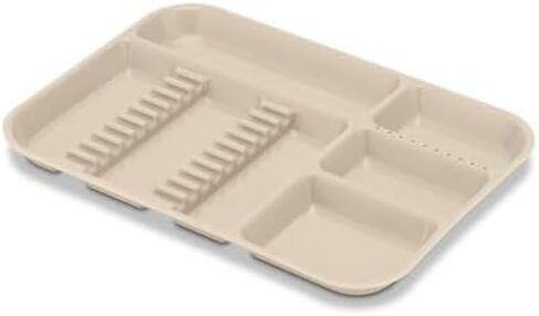 5/Pcs Pastel Colors Dental Lockable Divided Instrument Tray B Size Autoclavable Plastic Setup Tray for Medical Instruments (Clear Lid) in Kuwait