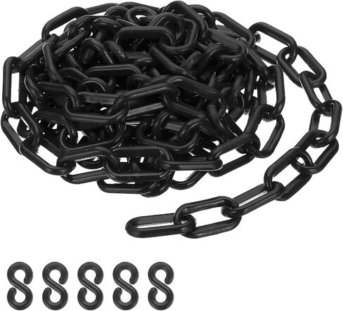 PATIKIL Red Plastic Chain, 16 ft 6mm Safety Barrier Chain for Crowd Control, Queue Line, Parking, Fence, Gate, Concert, Construction Site and Decoration in Saudi Arabia