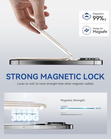 متوافق مع محفظة Magsafe ، حامل بطاقات 5 مع حامل ، محفظة الهاتف المغناطيسي ، STANE For iPhone 16/15/14/13/12 ، RFID حظر الجلد النباتي ، الأسود in Kuwait