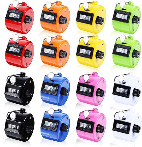 16 PCS HODEHELD CONTER COUNTION 4 NIGIT MECHANICAL TALLY COUNTER CONTER COLOR COLL PATH CONTER in Saudi Arabia