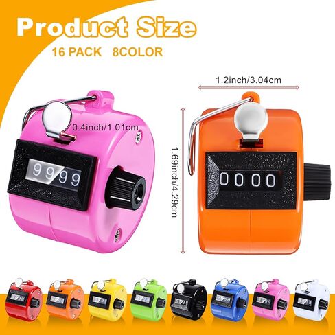 16 PCS HODEHELD CONTER COUNTION 4 NIGIT MECHANICAL TALLY COUNTER CONTER COLOR COLL PATH CONTER in Saudi Arabia