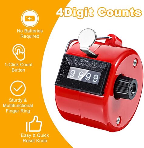 16 PCS HODEHELD CONTER COUNTION 4 NIGIT MECHANICAL TALLY COUNTER CONTER COLOR COLL PATH CONTER in Saudi Arabia