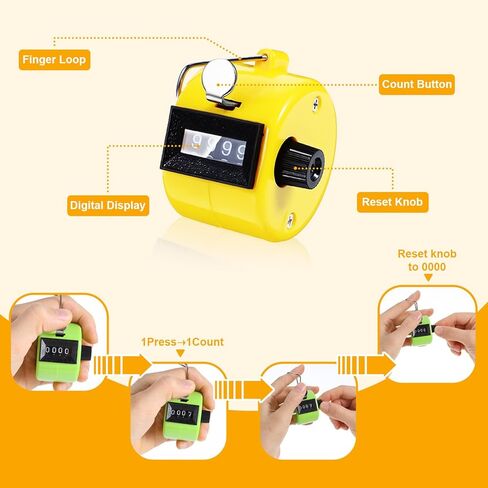 16 PCS HODEHELD CONTER COUNTION 4 NIGIT MECHANICAL TALLY COUNTER CONTER COLOR COLL PATH CONTER in Saudi Arabia