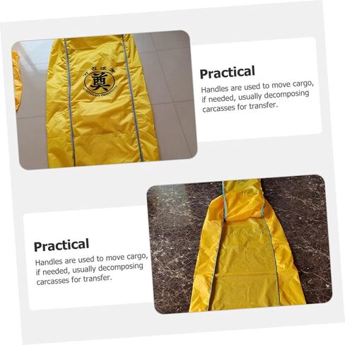 ABOOFAN Waterproof PVC Body Bag for Cadaver Transportation Large Corpse Storage Pouch Reinforced Handles Funeral Supplies for Safe Handling Random Color in Saudi Arabia