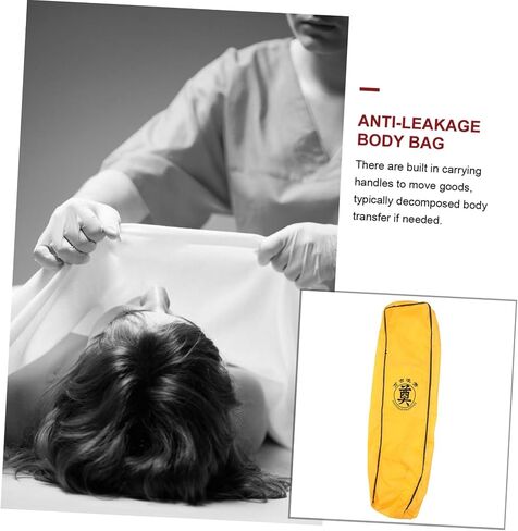 ABOOFAN Waterproof PVC Body Bag for Cadaver Transportation Large Corpse Storage Pouch Reinforced Handles Funeral Supplies for Safe Handling Random Color in Saudi Arabia