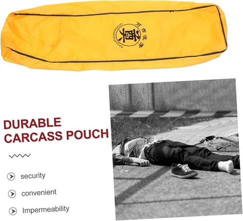 ABOOFAN Waterproof PVC Body Bag for Cadaver Transportation Large Corpse Storage Pouch Reinforced Handles Funeral Supplies for Safe Handling Random Color in Saudi Arabia