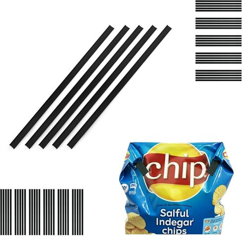 50 PCS مقاطع شرائح ، مقاطع رقائق مقاطع خفيفة من الأكياس الخفيفة حزم ختم شرائح الختم ، مقطع كيس الخبز البلاستيكي ، ختم الأطعمة الأكياس ضيقة ، طعام الكلب المطبخ ، حبوب البن in Kuwait