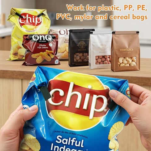 50 PCS مقاطع شرائح ، مقاطع رقائق مقاطع خفيفة من الأكياس الخفيفة حزم ختم شرائح الختم ، مقطع كيس الخبز البلاستيكي ، ختم الأطعمة الأكياس ضيقة ، طعام الكلب المطبخ ، حبوب البن in Kuwait