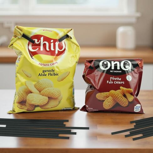 50 PCS مقاطع شرائح ، مقاطع رقائق مقاطع خفيفة من الأكياس الخفيفة حزم ختم شرائح الختم ، مقطع كيس الخبز البلاستيكي ، ختم الأطعمة الأكياس ضيقة ، طعام الكلب المطبخ ، حبوب البن in Kuwait