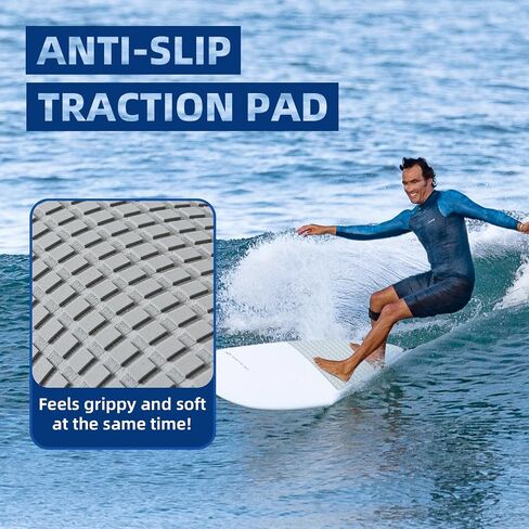 EVA Foam Boat Flooring Decking Sheet Surfboard Traction Pad Universal DIY Anti-Slip Grip Traction Mat for Kayak Yacht Fishing Boat Skateboard Skimboard Step RV Black Dark Grey in Kuwait