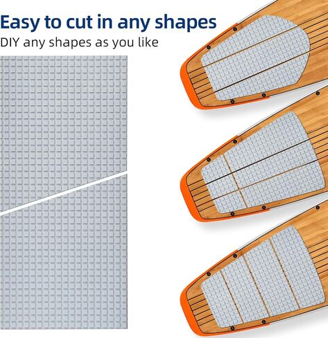 EVA Foam Boat Flooring Decking Sheet Surfboard Traction Pad Universal DIY Anti-Slip Grip Traction Mat for Kayak Yacht Fishing Boat Skateboard Skimboard Step RV Black Dark Grey in Kuwait