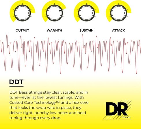 DR Strings DDT : Drop Down Tuning Bass Heavy Strings (DDT50) in Kuwait