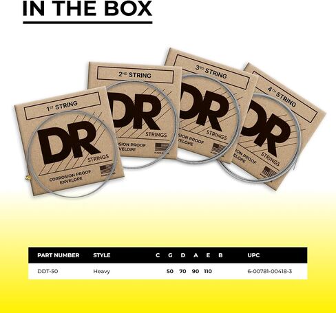 DR Strings DDT : Drop Down Tuning Bass Heavy Strings (DDT50) in Kuwait