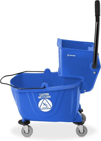 Dryser Commercial Mop Bucket with Side Press Wringer, 26 Quart, Blue in Saudi Arabia