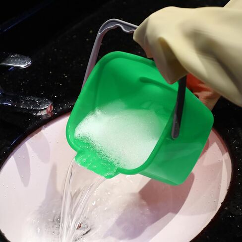 LemonRoad 3 Pcs Cleaning Bucket Small Sanitizing Square Bucket Multi-Size 3+6+8 Quart Detergent Pail for Home Commercial Restaurant Kitchen Office School Wash Rinse Sanitize Handwash(Red) in Kuwait