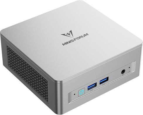 Minisforum UM760 Slim Mini PC ، AMD Ryzen 5 7640HS Processor Mini Computer (6C/12T ، حتى 5.0 جيجا هرتز) ، 16 جيجابايت DDR5 RAM و 1 TB PCIE 4.0 SSD ، دعم 8K@60Hz HDMI 2.1/USB4 ، WIFI6E/BT5.3/Auto ON ON in Saudi Arabia