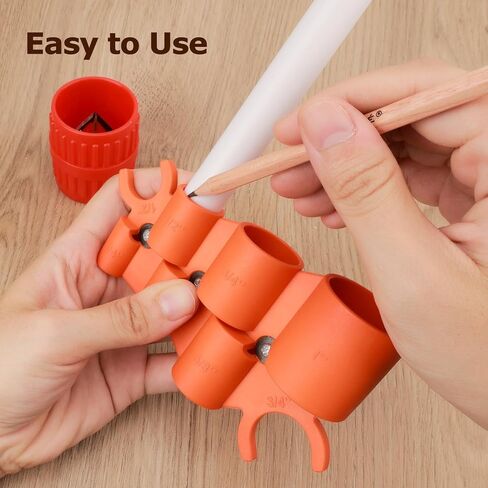 1/4 ''-1 '' مقياس العمق و 1/8 '' إلى 1-5/8 '' مجموعة أدوات الأدوات الأنابيب ، أداة السباكة التي يتم تعيينها مع reamer-outer romer و chamfer أداة PVC ، PPR ، CPVC ، النحاس ، النحاس ، أنابيب الألومنيوم ، 2 حزمة in Kuwait