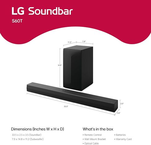 LG S20A 2.0 Ch. Soundbar ، Dolby Digital ، TV Synergy ، Wow Interface ، DTS Digital Prounding (نموذج 2025 جديد) in Saudi Arabia