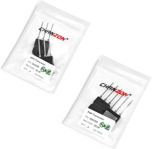 Chanzon 50pcs BC550C BC560C (25PCS NPN BC550C + 25PCS PNP BC560C) TO-92 BJT Power Bipolar Junction Transistor Assortment (Pack of 50pcs) in Saudi Arabia