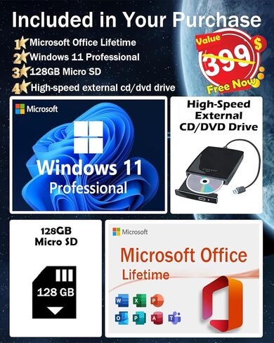 HP 2025 All-in-One Desktop Computer - Intel Celeron J4025 Processor • 21.5'' FHD Display • 32GB RAM • 1TB SSD • Free External CD/DVD Drive • Microsoft Office Lifetime • Wi-Fi 6 • Win 11 Pro • White in Saudi Arabia