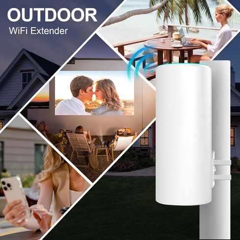حل واي فاي الأنيق في الهواء الطلق للمنزل والحديقة | إعداد WeatherProffing و Simple ، Tuya App App Remote Smart Control ، USA Server in Kuwait