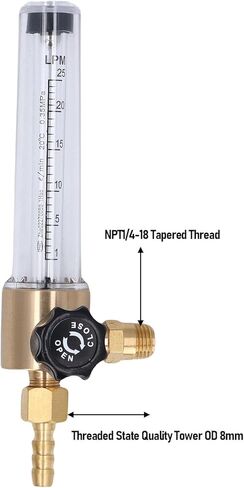 عداد الغاز NPT1/4-18 مؤشر ترابط مدبب دقة تصميم كرة تعويم 1-25L منظم الغاز للصناعة in Kuwait