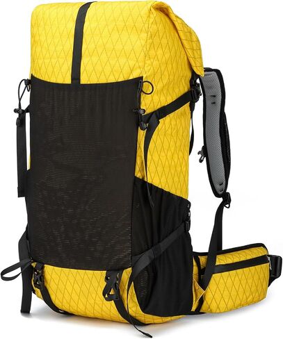 Hiking Backpack,40L to 50L Extra Large Capacity Hiking Bag, Internal Frame Camping Backpack, Upgraded X-PAC Lightweight Sport Daypack Travel Backpack Fit For Mountain Climbing Camping(Black) in Kuwait