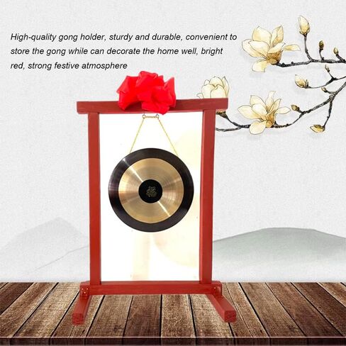 Hand-Held Gong Auspicious and Beautiful Feng Shui Gong Table Ornament Includes Gong Holder Traditional Chinese Percussion Instruments in Saudi Arabia