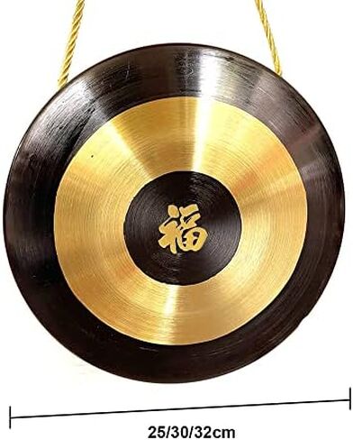 Hand-Held Gong Auspicious and Beautiful Feng Shui Gong Table Ornament Includes Gong Holder Traditional Chinese Percussion Instruments in Saudi Arabia