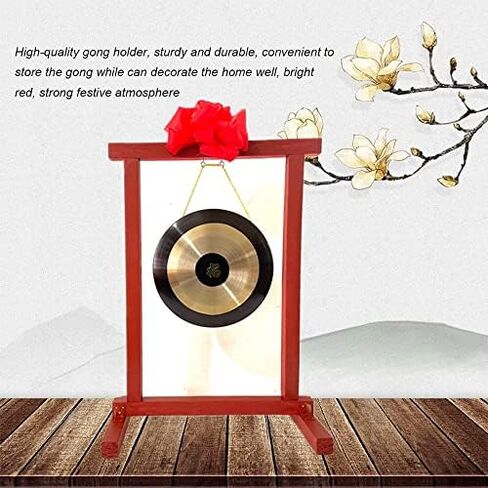 Hand-Held Gong Auspicious and Beautiful Feng Shui Gong Table Ornament Includes Gong Holder Traditional Chinese Percussion Instruments in Saudi Arabia