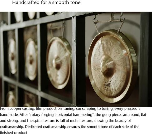 عشاء Gong الصيني Gong Hand Gong 20-45cm Gong Gong Portage الاحتفال الاحتفال بالاحتفال بالاحتفال مع Gongs C (اللون: 35 سم ، الحجم :) in Kuwait