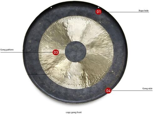 عشاء Gong الصيني Gong Hand Gong 20-45cm Gong Gong Portage الاحتفال الاحتفال بالاحتفال بالاحتفال مع Gongs C (اللون: 35 سم ، الحجم :) in Kuwait